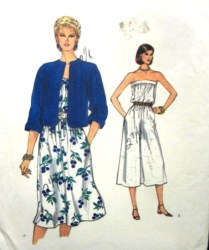 8301 EZ VOG SHORT JACKET, STRAPLESS DRESS, PANTDRESS PATTERN 18